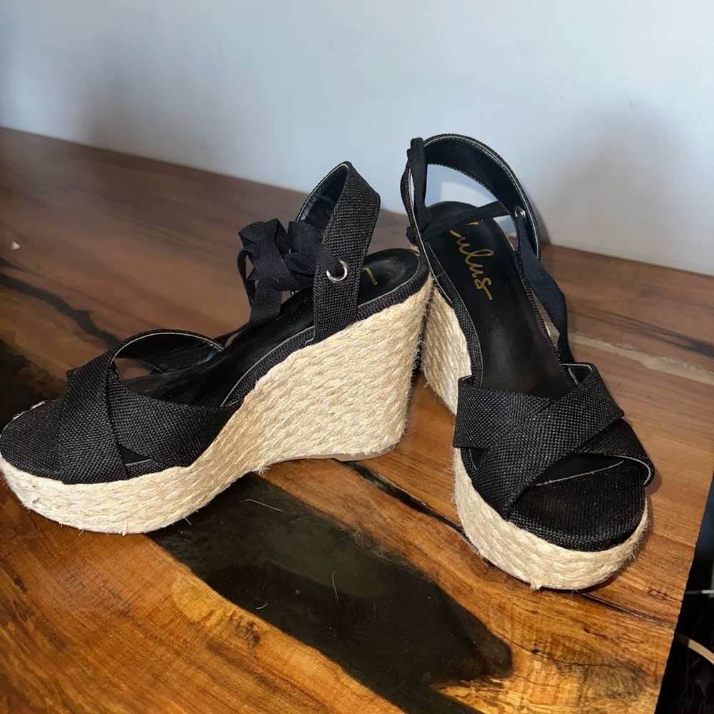 Women’s espadrille platform heels